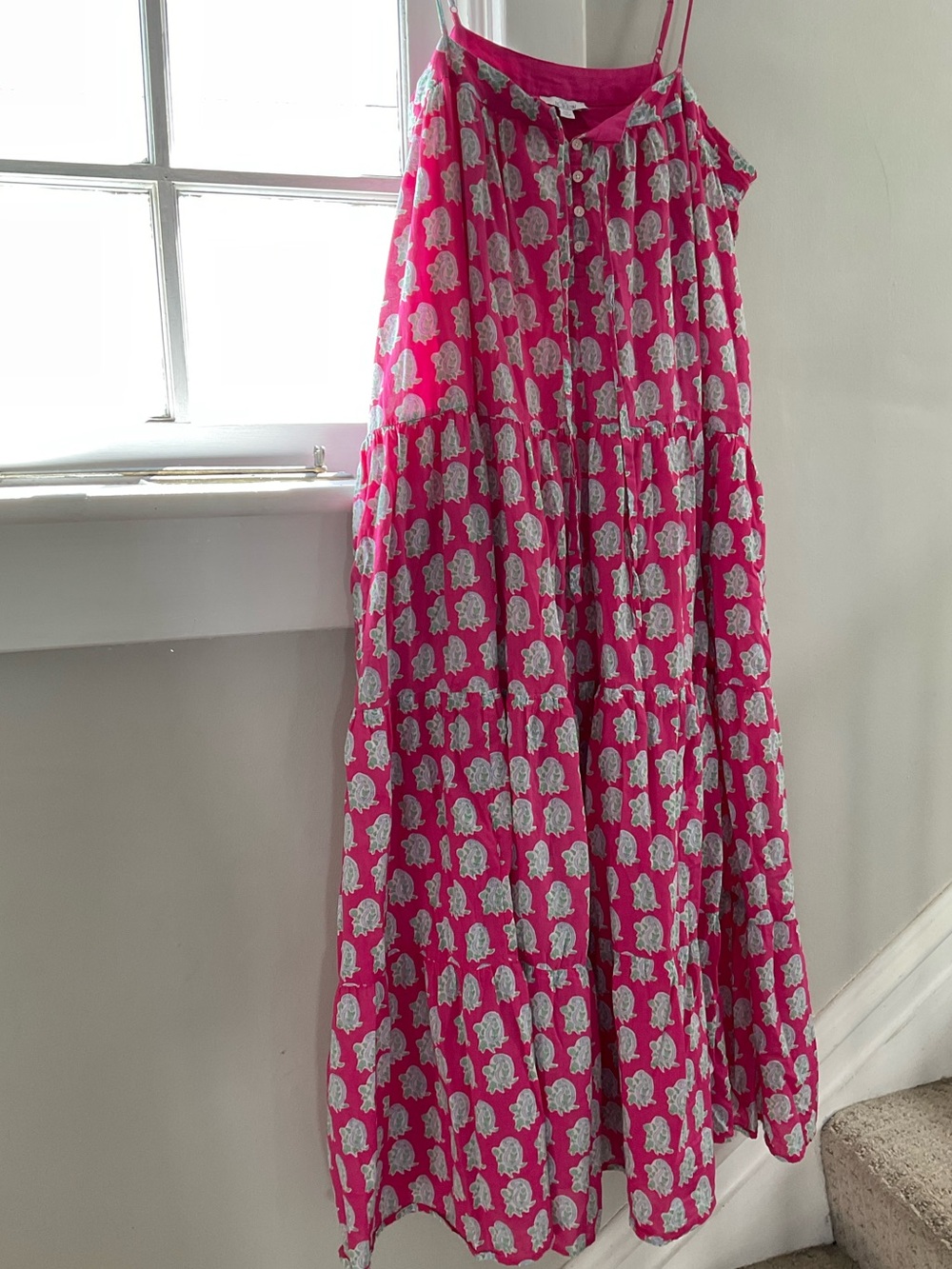 J. Crew SZ block prints tiered maxi dress XXL